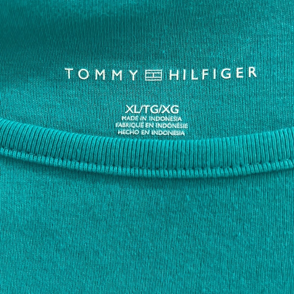 Tommy Hilfiger Womens Top size XL Turquoise - Picture 3 of 5